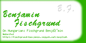 benjamin fischgrund business card